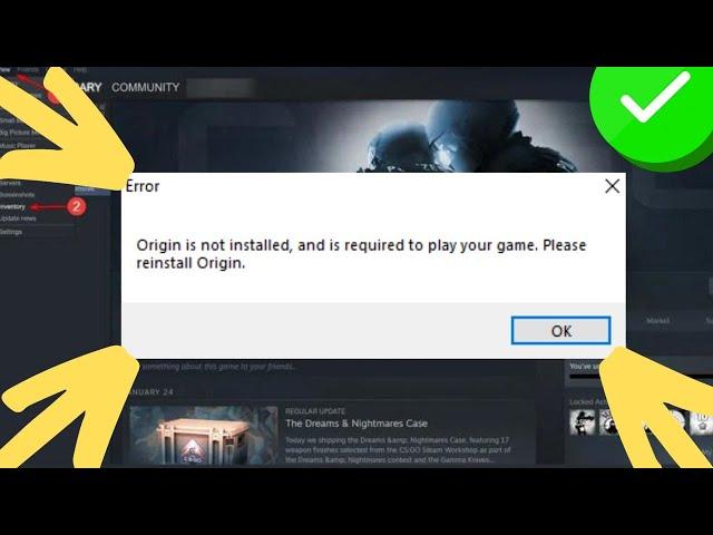 Fix origin is not installed and is required to play your game. please reinstall origin