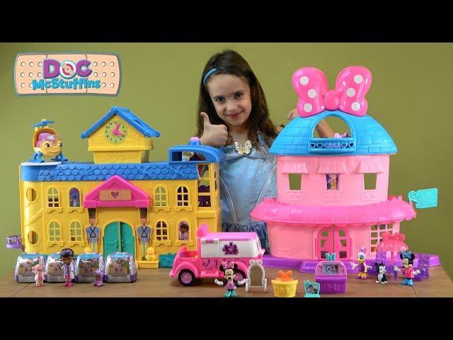 Doc McStuffins Toy Hospital Story with NEW Minnie's Happy Helpers Van and Surprise Toy Friends