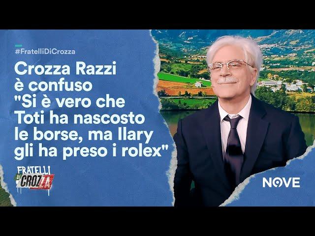 Crozza Razzi è confuso "Si è vero che Toti ha nascosto le borse, ma Ilary gli ha preso i rolex"