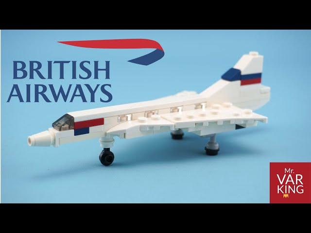 LEGO Tutorial Concorde Supersonic Jetliner British Airways