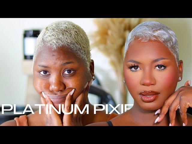 HOW DO I ACHIEVE MY PLATINUM WHITE HAIR|ALL ABOUT MY HAIR|GO-TO PRODUCTS FOR SHORT HAIR !