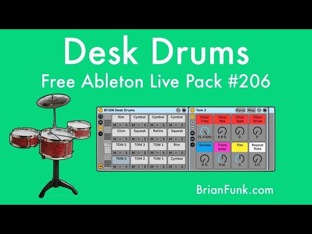 Desk Drums - Free Ableton Live Pack 206