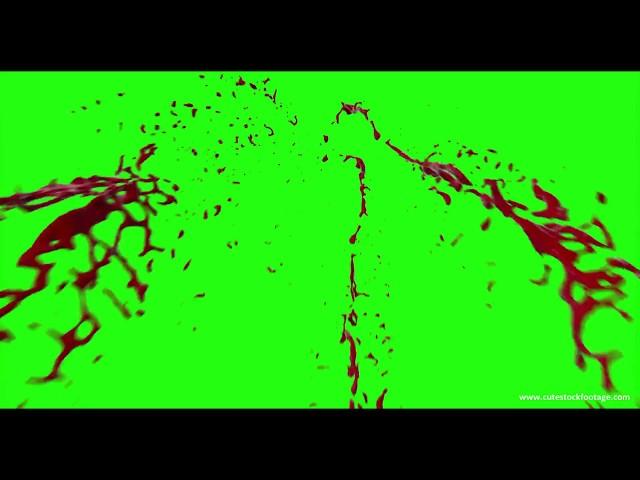 Green Screen blood effect free Download|