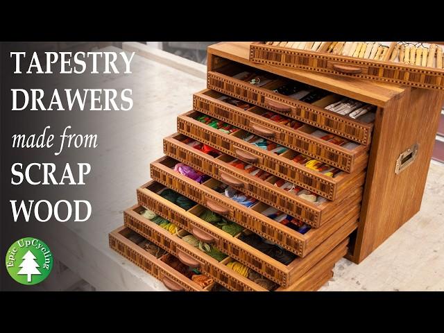 Decorative Drawers for Tapestry Threads. Made From Scrap...