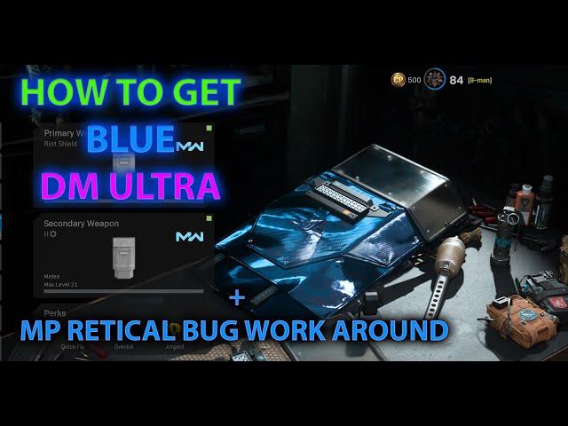 WARZONE DM ULTRA GLITCH TUTORIAL. HOW TO GET BLUE DM ULTRA IN WARZONE PLUS A FIX FOR MP RETICAL BUG