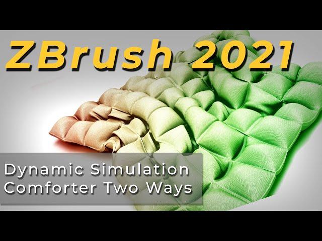 Dynamic Cloth Simulation in ZBrush 2021 - Comforter Blanket with MicroPoly and Alphas!