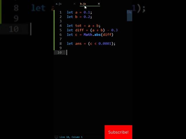 Floating Point Comparison | Common Mistake #shorts