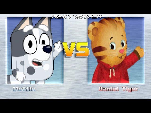 M.U.G.E.N BATTLES | Muffin vs Daniel Tiger | Bluey vs Daniel Tiger's Neighborhood