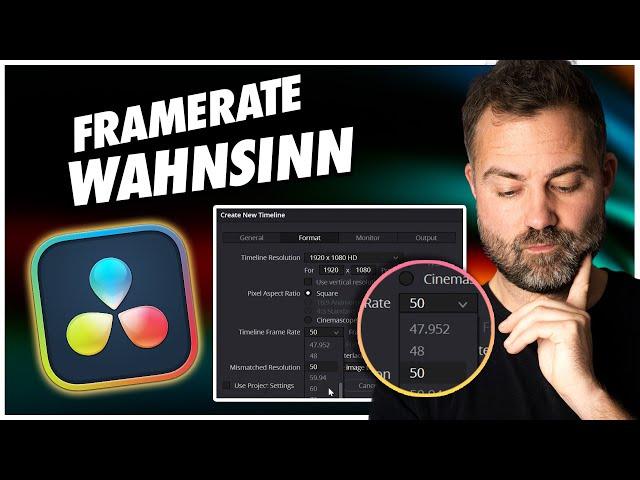 DAVINCI RESOLVE 18 - Nie wieder Stress mit Framerates!