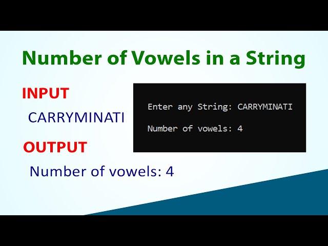 Program to count the number of vowels in a  given string | C Programming