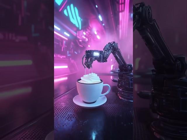 Cyberpunk Coffee Shop ️ #ai #aivideo #cyberpunk #tron #futuristic