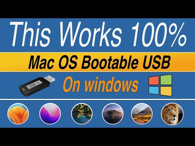 How to create macOS Bootable usb drive on Windows |  Make Mac OS X bootable USB Drive on Windows 10