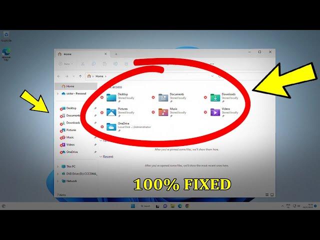 Remove Red Cross Mark From Folders & Icons in Windows 11 / 10 | How To Fix X Sign on Files 