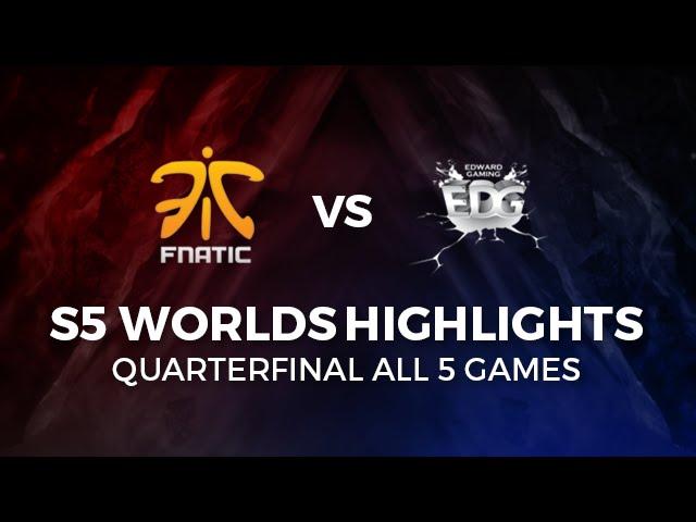 FNATIC vs EDG Highlights All games Quarter-Final 2015 LoL World Championship