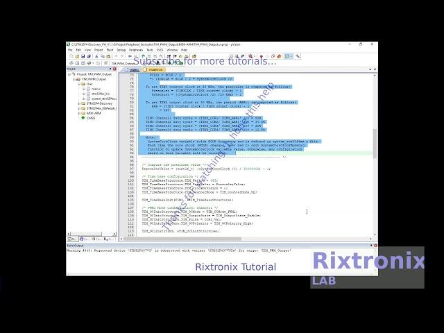 Tutorial stm32f4 discovery configuring timer3 on pwm mode outputing to scope