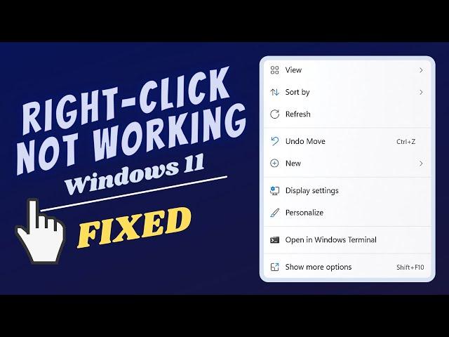 How to FIX Right-Click Not Working in Windows 11 (2 Easy Steps)