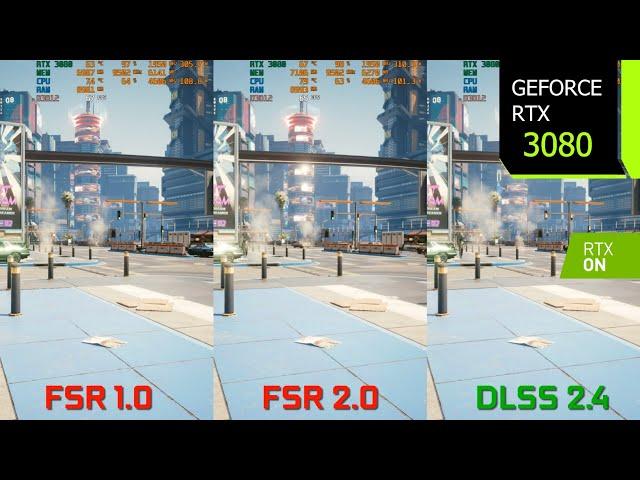 Cyberpunk 2077 FSR 2.0 Mod | 1440p FSR 1.0 vs FSR 2.0 vs DLSS 2.4 Comparison | RTX 3080 | i7 10700F