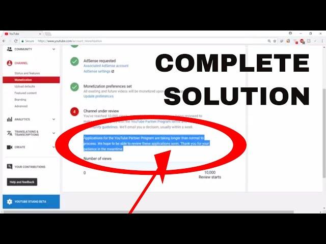 Youtube Monetization Not Enabled After 10k views | SOLUTION EXPLAIN