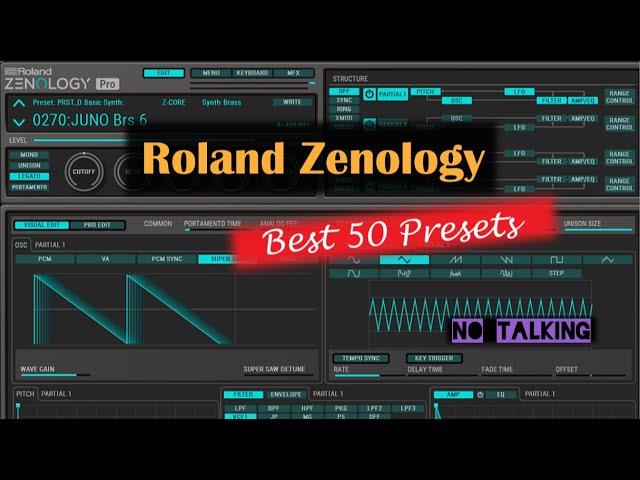 Roland Zenology VSTi, Best 50 Presets (most useful sounds)