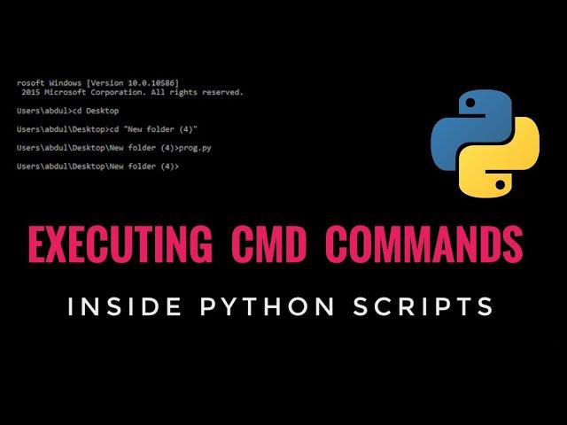 pyTalk 7 | Execute cmd commands inside Python scripts | #pyGuru