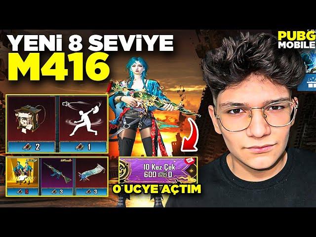 YENİ 8 SEVİYE M416 FULLEDİM VE OYNADIM! 0'UC YE AÇILIYOR | PUBG MOBİLE