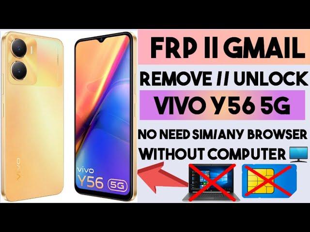 Vivo y56 5g FRP Bypass Without Pc / All Vivo Android 13 FRP By Pass / Vivo y56 FRP Bypass Android 13