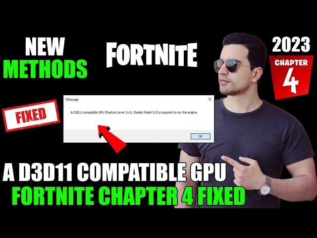 A d3d11 compatible gpu feature level 11.0 shader model 5.0 is required to run the engine fortnite