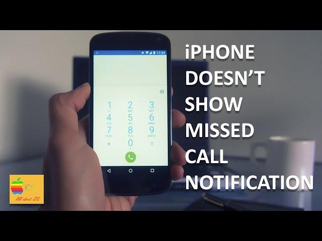 iPhone does not show missed call notification