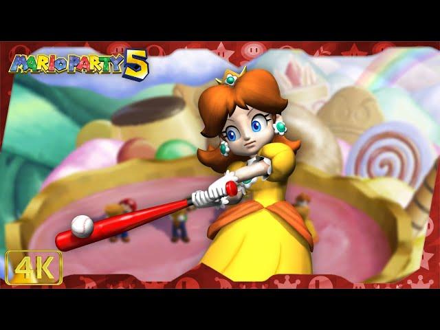 All Minigames | Mario Party 5 ⁴ᴷ (Daisy gameplay)