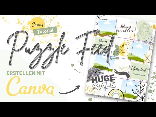 CANVA - PUZZLE FEED für Instagram mit Canva erstellen | Canva Tutorial Puzzle Feed Instagram Canva