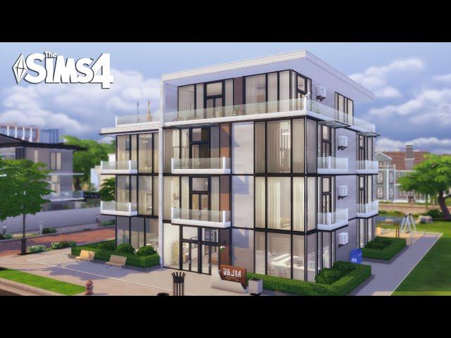 Modern APARTMENT with 6 Unit | The Sims 4 For Rent | No CC | Stop Motion Build