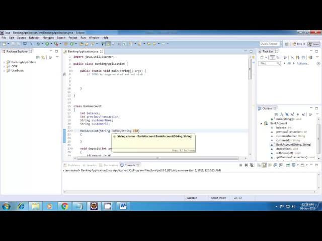 Java Banking Application Project full tutorial