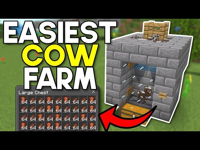 BEST Cow Farm Minecraft Bedrock 1.20