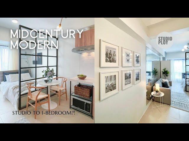 Studio Unit Makeover (23 SqM / 248 SqFt) | Midcentury Modern | DIY | Studio Ploy