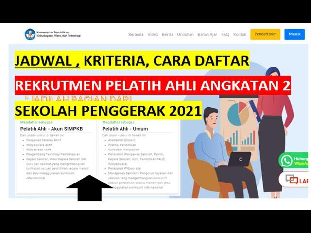 Rekrutmen Pelatih Ahli Angkatan II Sekolah Penggerak Tahun 2021