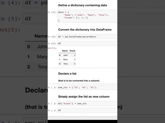 pandas dataframe add new column