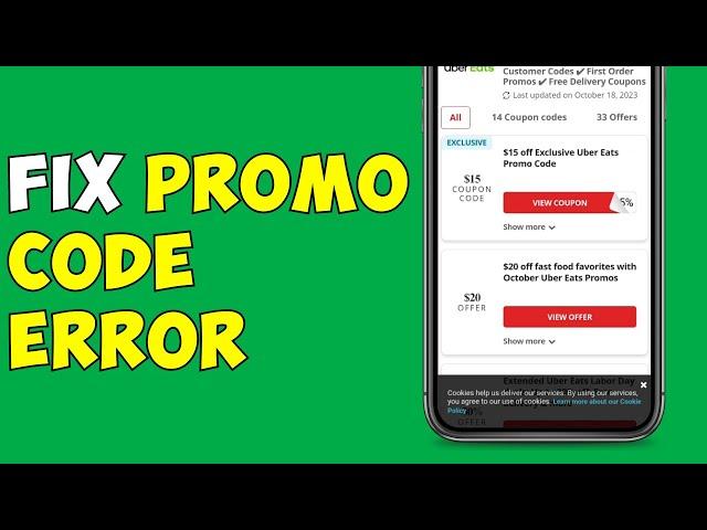 How To Fix UBER EATS PROMO CODE ERROR (COMPLETE METHOD)