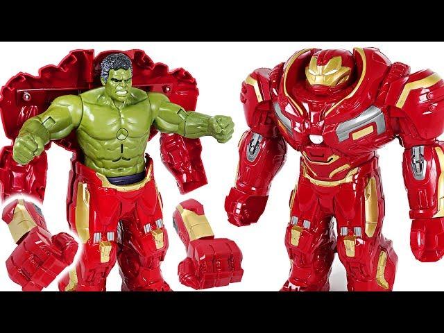 Red Hulk is angry! Go! Marvel Avengers Infinity War Hulk in Hulkbuster armor! - DuDuPopTOY