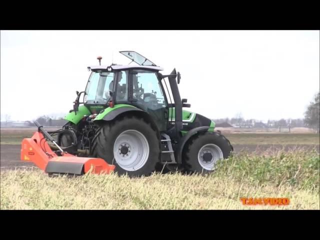 "Perfect" ZF2 side flail mower chopping green manure