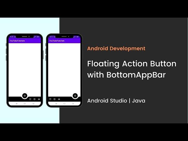 Android Floating Action Button with Bottom App Bar | Android Studio | Java