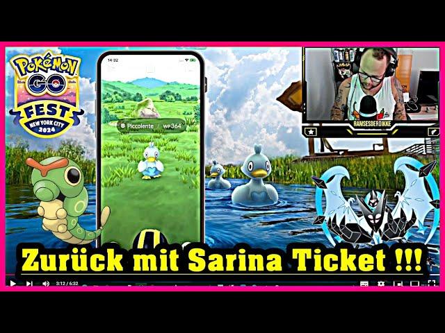 Hinten kackt die Ente :3 Zurück mit Sarina Ticket !!! | Pokémon GO Deutsch # 3040