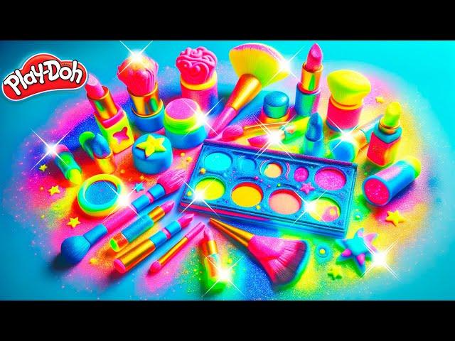 Play Doh Makeup Set How to Make Eyeshadow Lipstick  Nail Polish  with Play Doh Fun for Kids
