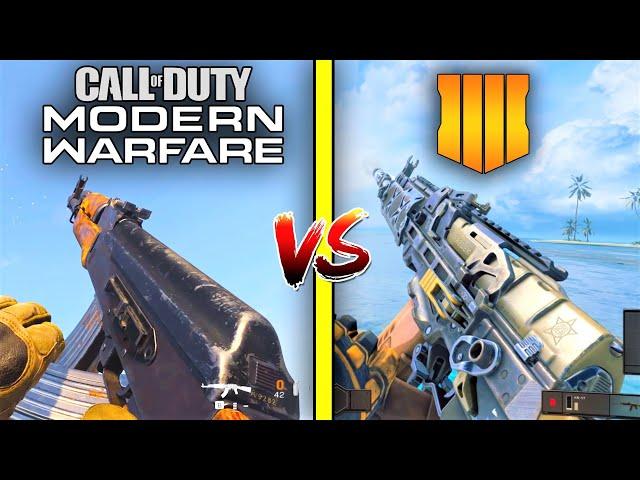 Call of Duty Modern Warfare Gun Sounds vs Black OPS 4 (2018 vs 2019) (MW vs BO4)