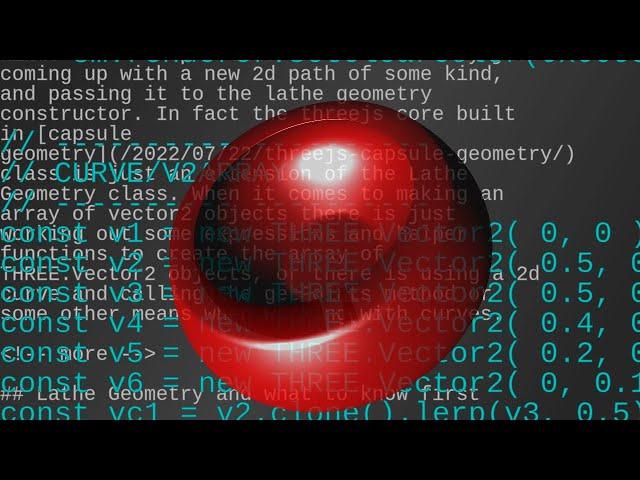 Lathe geometry and 2d curves - threejs demo