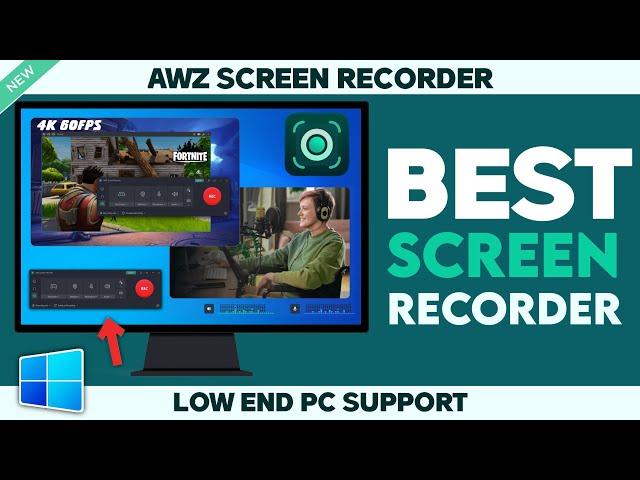 The Best Screen Recorder For PC in 2023 - AWZ Screen Recorder | Record Gameplays With Webcam!