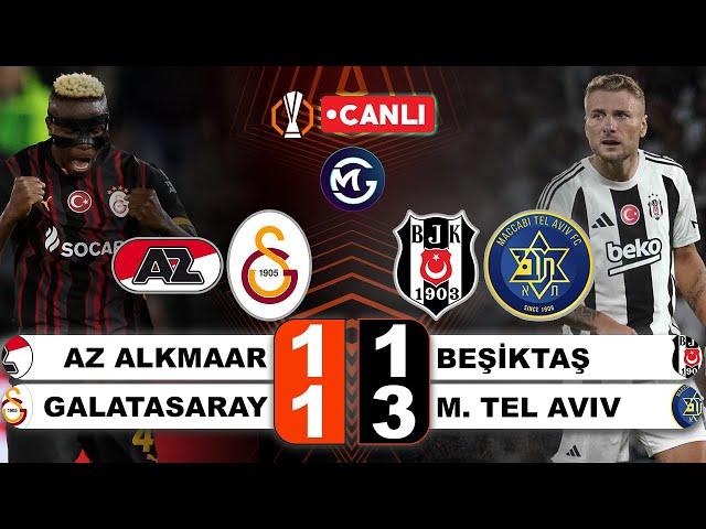 Az Alkmaar 1-1 Galatasaray / Beşiktaş 1-3 Maccabi Tel Aviv / Avrupa Ligi Canlı Yayın