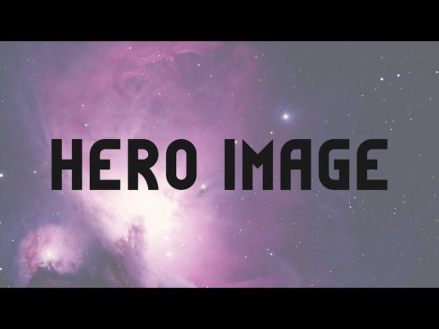 Add a Hero Image Section to your Wordpress Homepage.