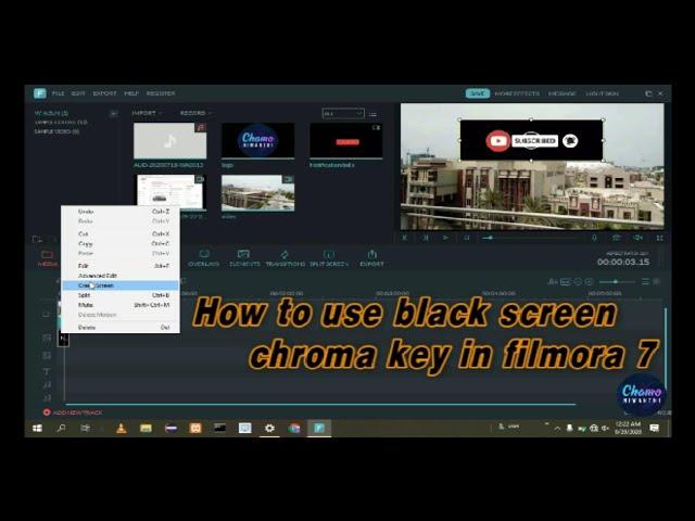 How to use black screen chroma key in wondershare filmora 7