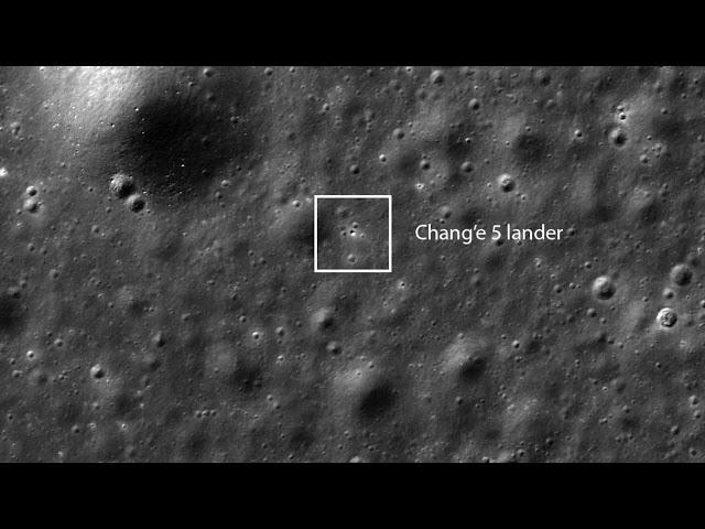 Chang’e-5 seen by NASA’s Lunar Reconnaissance Orbiter