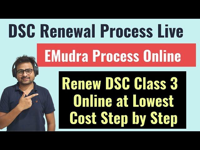 How to Renew DSC Online eMudra Process After or Before Expiry | DSC Renewal Process Online